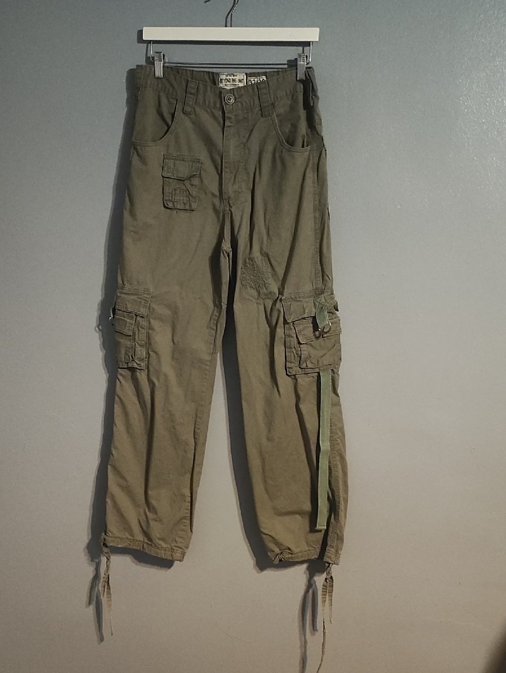 Beyond The Limit Men's Olive Green Cargo Pants